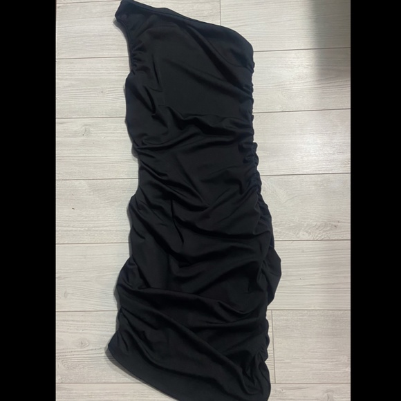 One Shoulder Ruched Bodycon Dress. - Picture 1 of 1